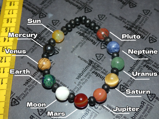 Solar System Bracelet with a Strong Stretchable Cord To Fit (Mens/Womens) Jewelry